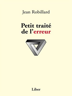 cover image of Petit traité de l'erreur